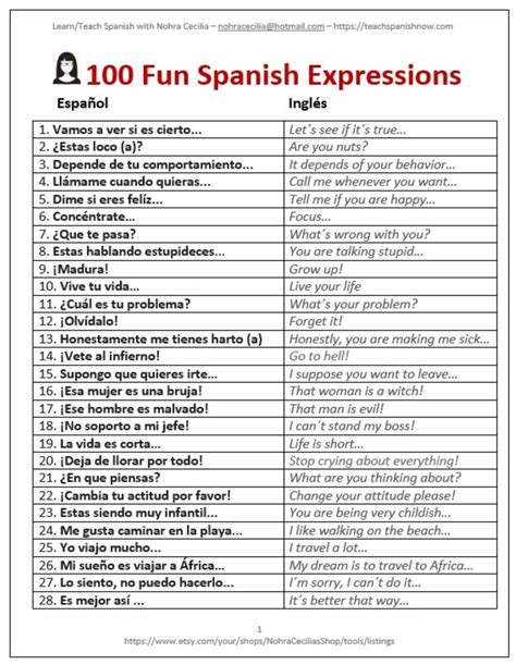 funny things to say in spanish.